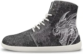 Dragon Print Men's Running Shoe Slip On High Tops Walking Sneakers Gym Tennis Athletic Shoes