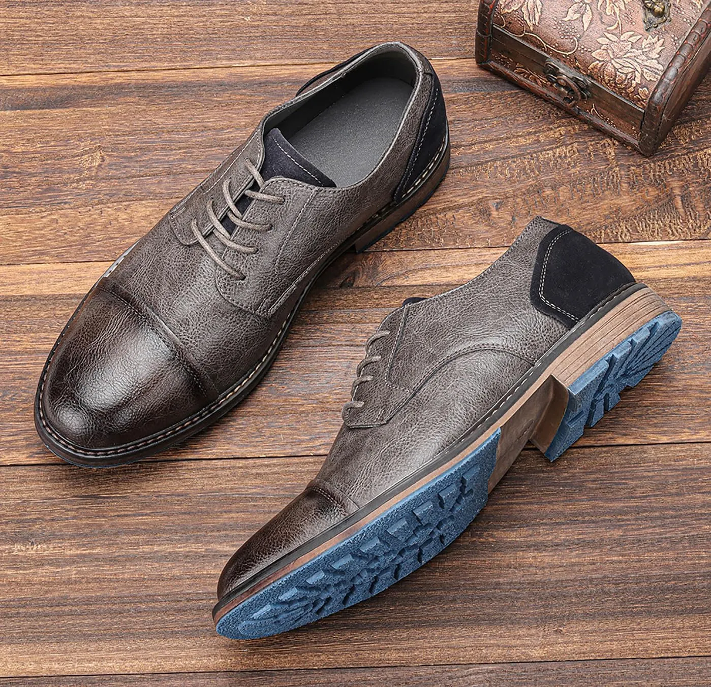 Mens Oxfords Formal Dress Leather Dress Wedding Business Fashion Tuxedo Walking Shoes for Men