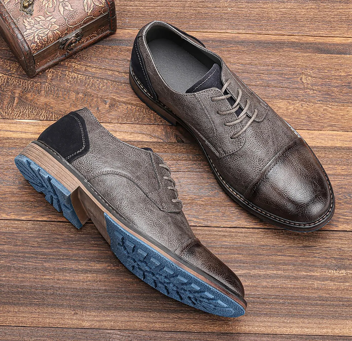 Mens Oxfords Formal Dress Leather Dress Wedding Business Fashion Tuxedo Walking Shoes for Men