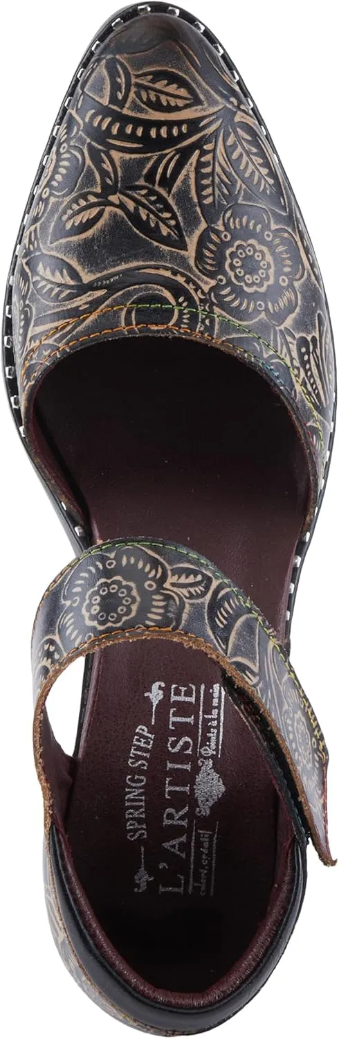 Spring Step L'Artiste Jazzberry Women's Western Shoe - Handpainted Flowers, Feminine Look, Versatile Footwear