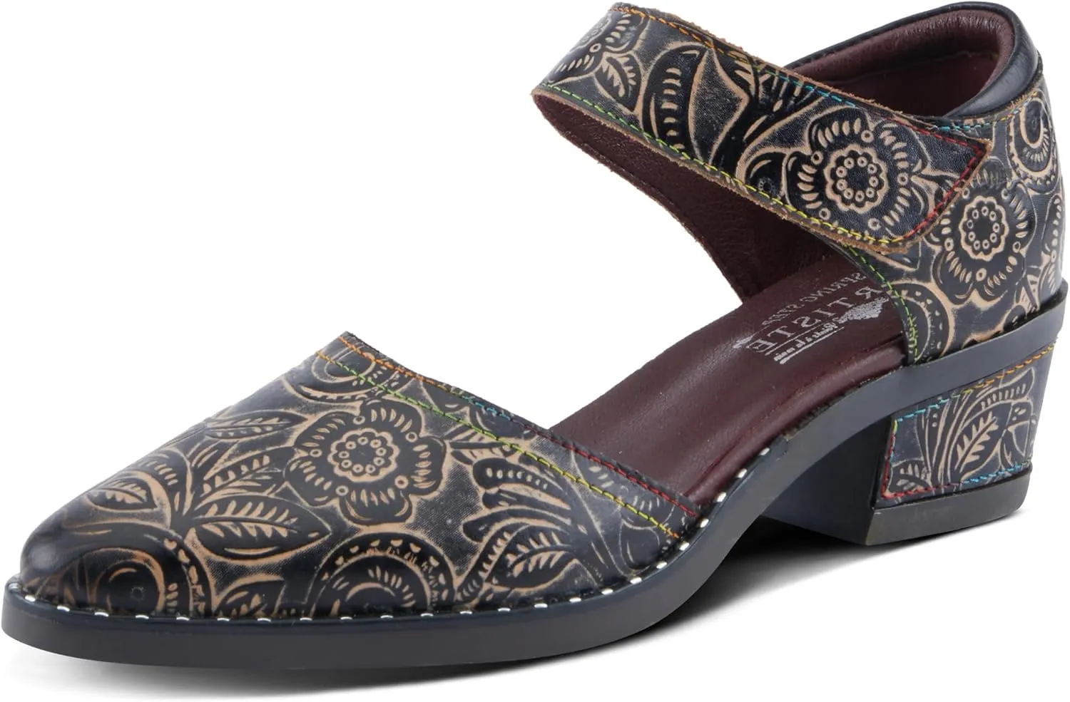 Spring Step L'Artiste Jazzberry Women's Western Shoe - Handpainted Flowers, Feminine Look, Versatile Footwear